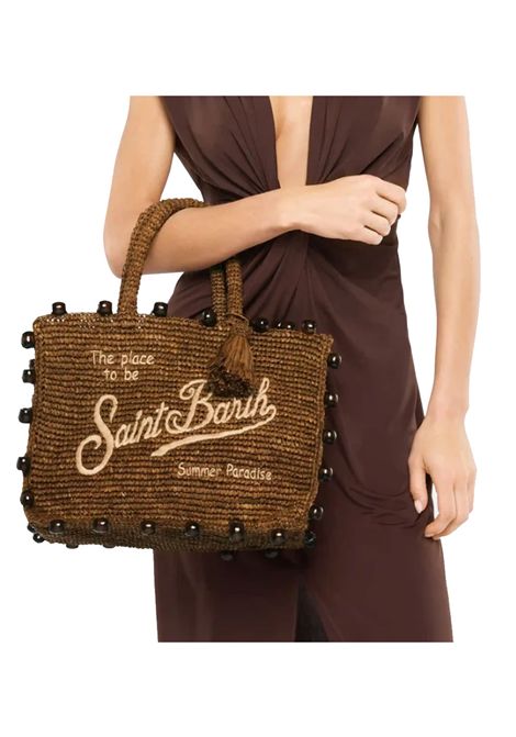 Borsa piccola Mc2 Saint Barth Colette raffia marrone perline MC2 SAINT BARTH | Borse | COLETTERAFFIA01109H19